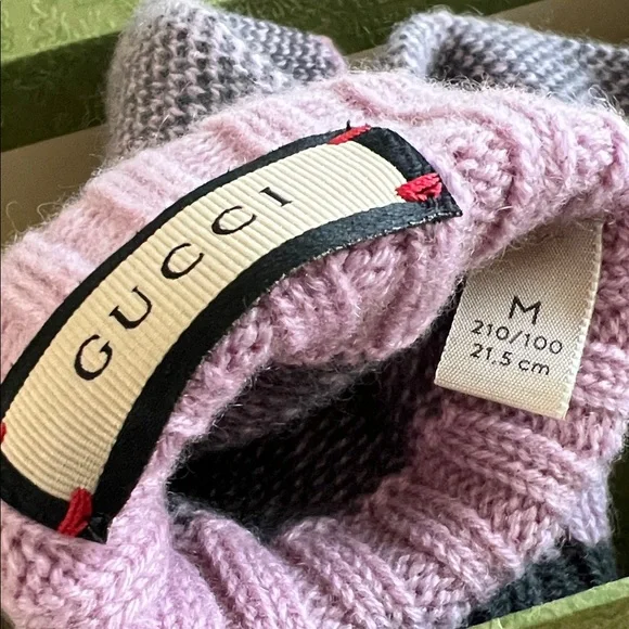GUCCI New GG Cashmere Fingerless Gloves - Picture 5 of 5